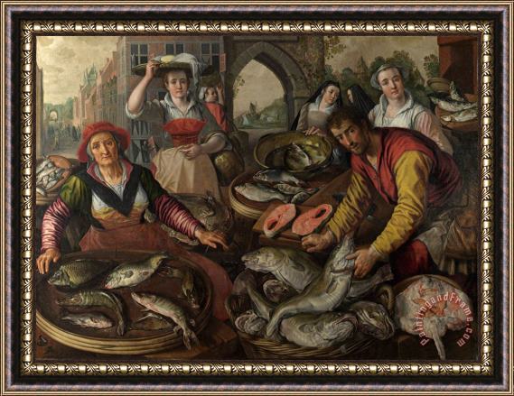 Joachim Beuckelaer The Four Elements Water Framed Painting