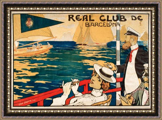 Joan Llaverias Real Club De Barcelona Framed Painting