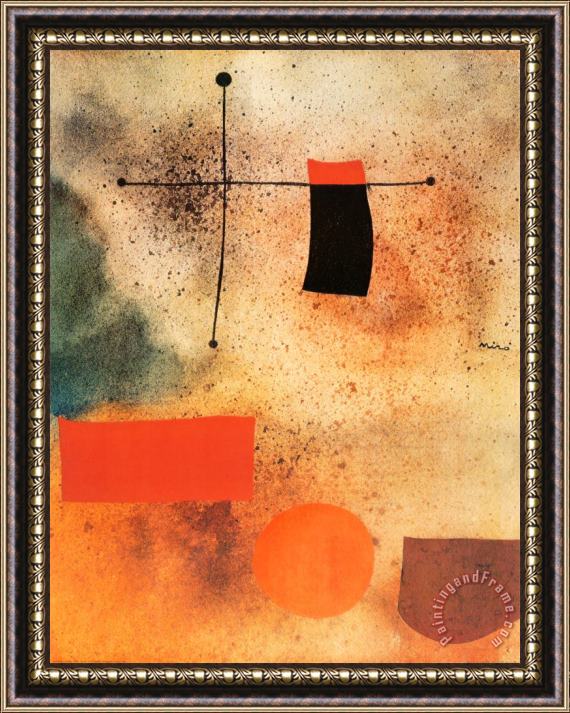 Joan Miro Abstract C 1935 Framed Painting