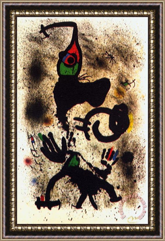 Joan Miro At Pace Columbus Vertical Framed Painting