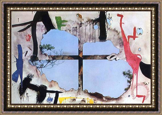 Joan Miro Burnt Canvas I, 1973 Framed Print
