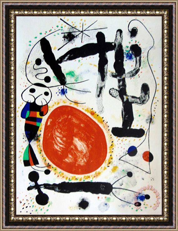 Joan Miro Day Le Jour, 1953 Framed Painting