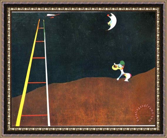 Joan Miro Dog Barking at The Moon 2 Framed Painting