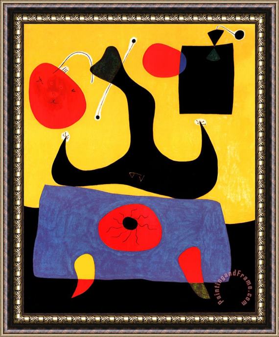 Joan Miro Femme Assise Framed Painting