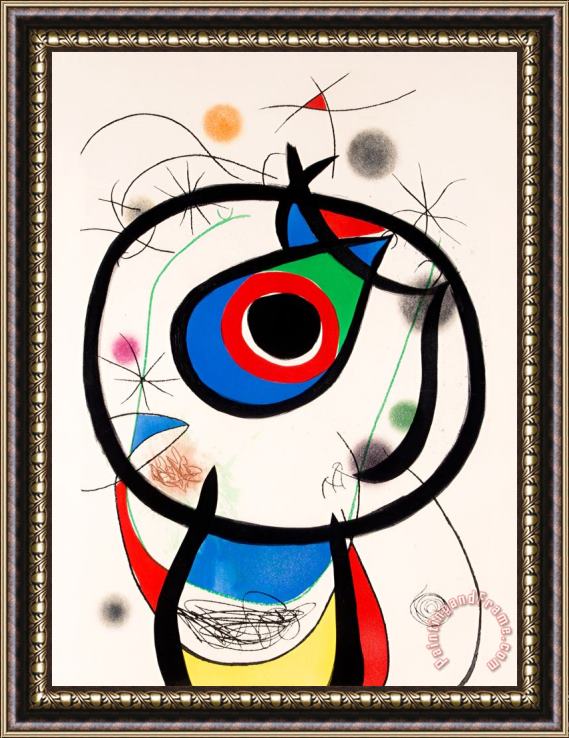 Joan Miro Galathee, 1976 Framed Painting