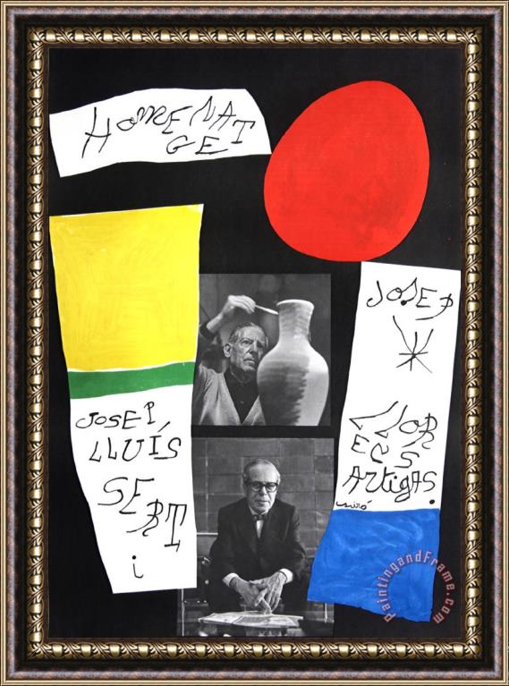 Joan Miro Homenatge Sert 1972 Framed Print