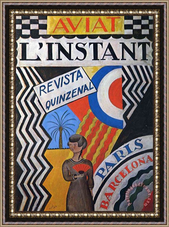 Joan Miro L'instant, 1919 Framed Painting
