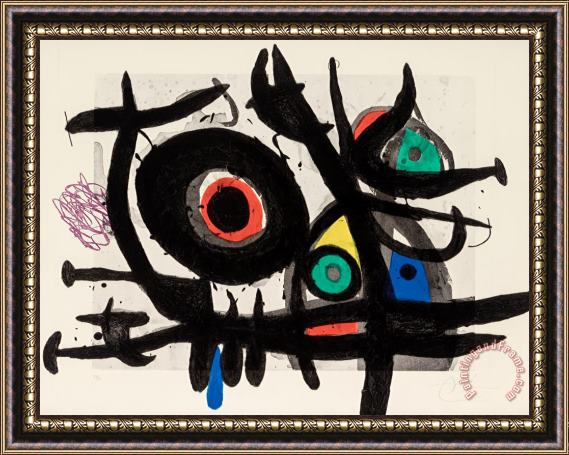 Joan Miro L'oiseau Destructeur, 1969 Framed Painting