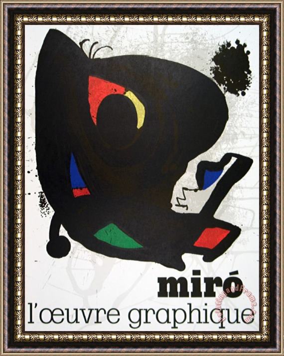 Joan Miro Musee D Art Moderne 1974 Framed Painting