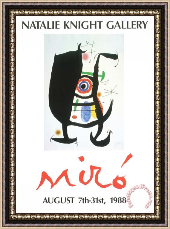 Joan Miro Natalie Knight Gallery Framed Print