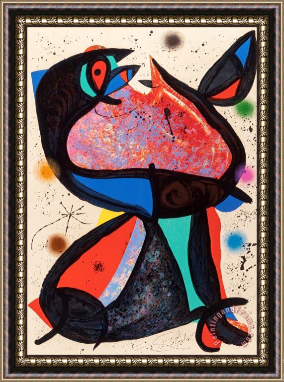 Joan Miro Nestor, 1975 Framed Painting