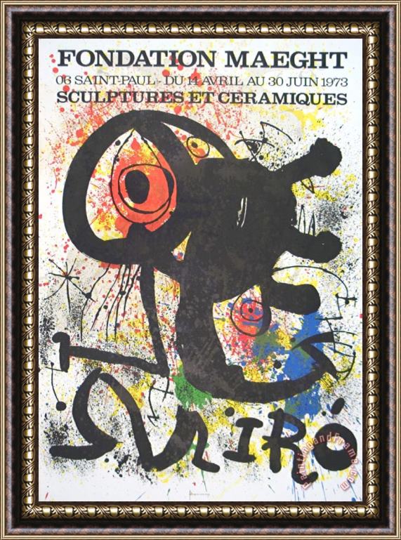 Joan Miro Sculptures Et Ceramiques Framed Painting