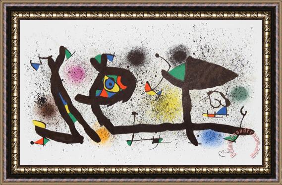 Joan Miro Sculptures M 950 Framed Painting