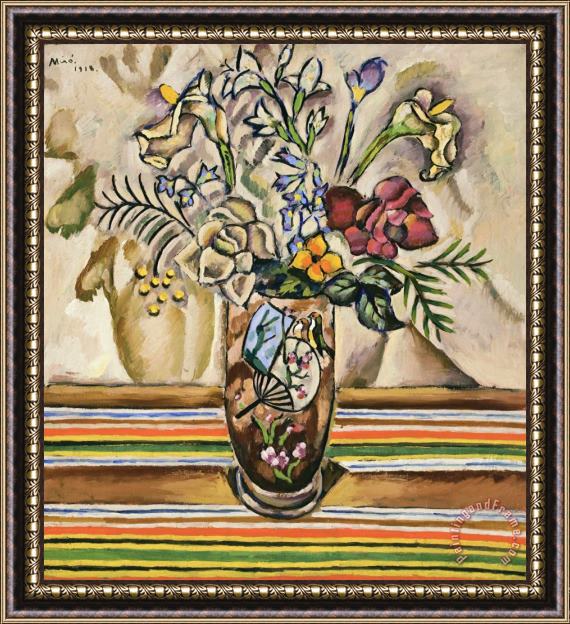 Joan Miro Still Life with Flowers Framed Print