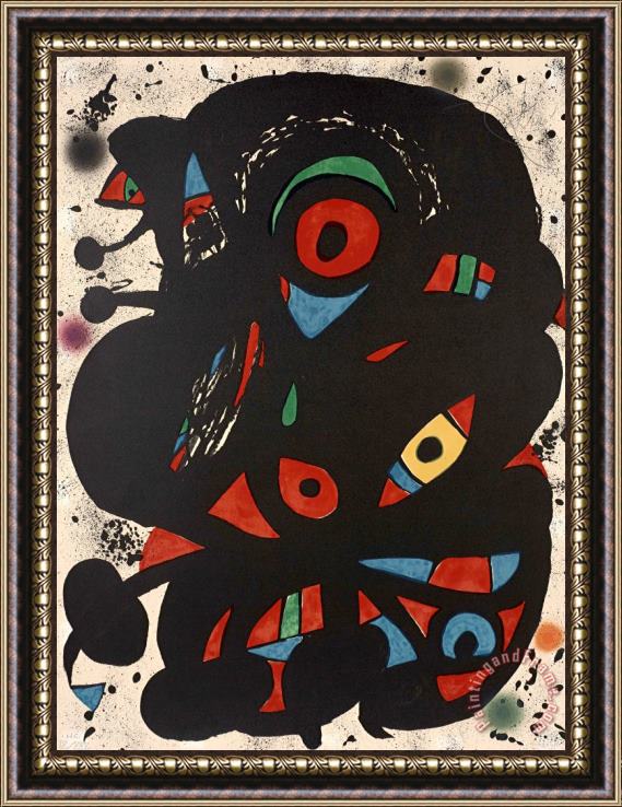 Joan Miro Strindberg Mappen, 1976 Framed Print