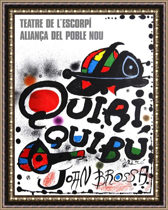 Joan Miro Teatre De L Escorpi 1976 Framed Print