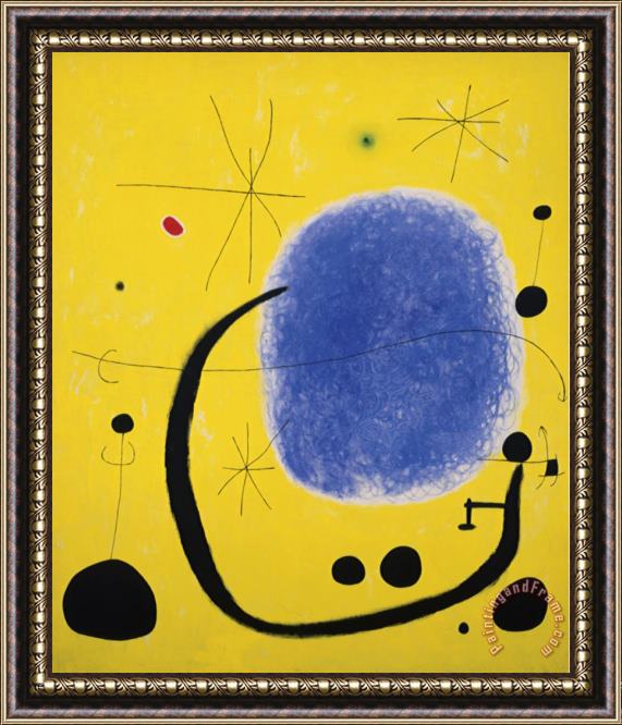 Joan Miro The Gold of The Azure 1967 Framed Painting