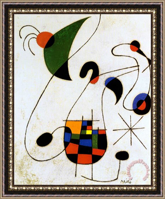 Joan Miro The Melancholic Singer Framed Painting