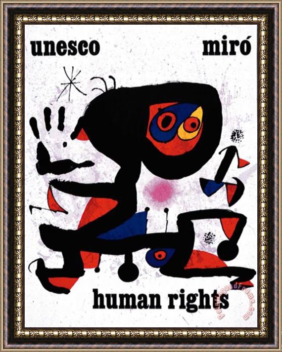 Joan Miro Unesco Framed Painting