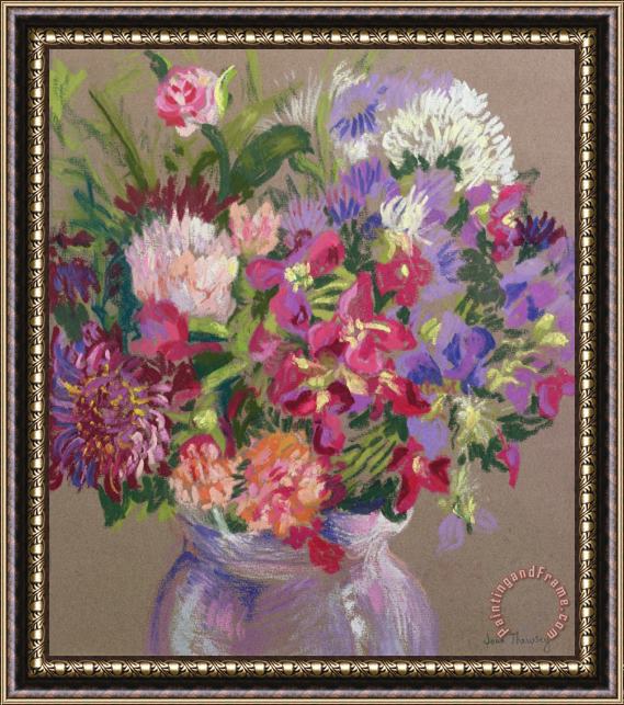 Joan Thewsey Asters Framed Painting