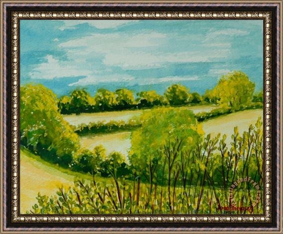Joan Thewsey August Landscape Suffolk Framed Painting