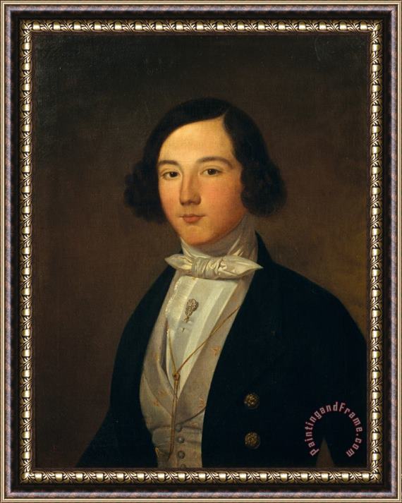 Joaquim Espalter Portrait of Octavi Carbonell I Sanroman Framed Painting