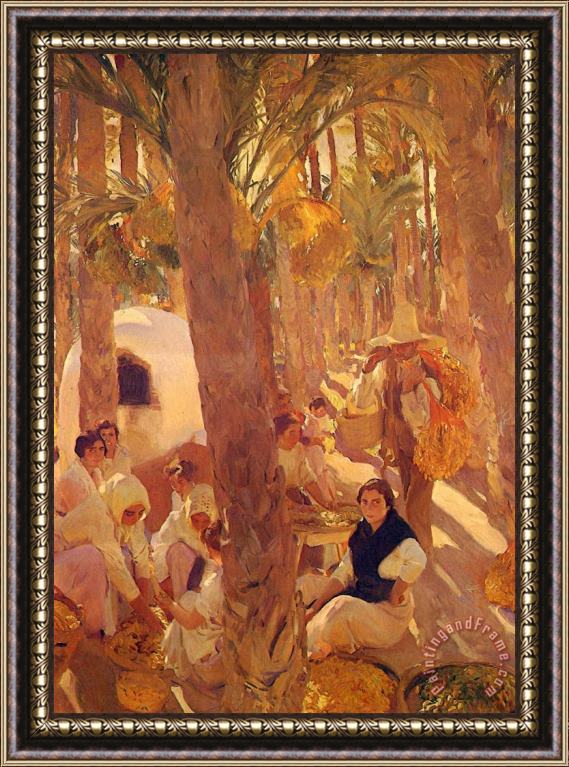 Joaquin Sorolla y Bastida Palm Grove Framed Print