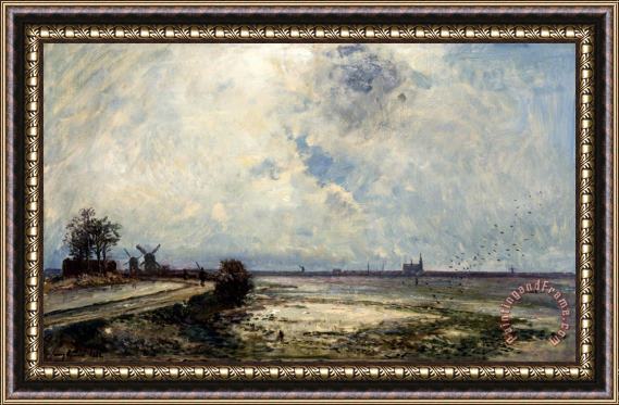 Johan Barthold Jongkind Dutch Landscape Framed Painting