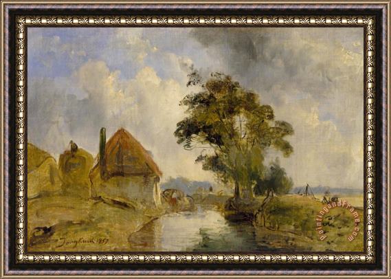 Johan Barthold Jongkind Environs of Breda Framed Painting