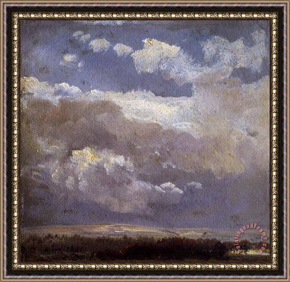 Johan Christian Dahl Thunderclouds Framed Painting