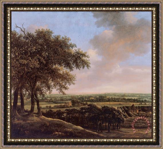 Johan de Lagoor Landscape with Four Trees Framed Painting