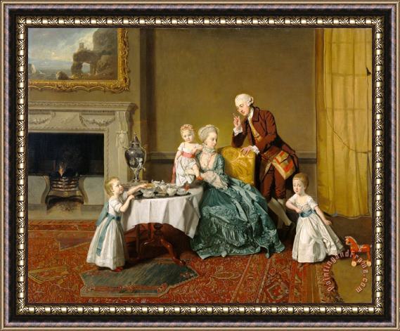 Johan Joseph Zoffany John, Fourteenth Lord Willoughby De Broke, And His Family Framed Painting