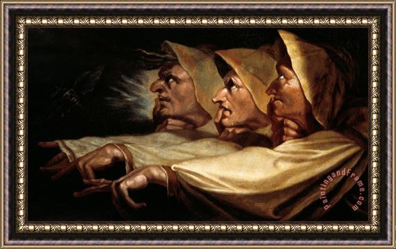 Johann Heinrich Fussli The Three Witches Framed Print