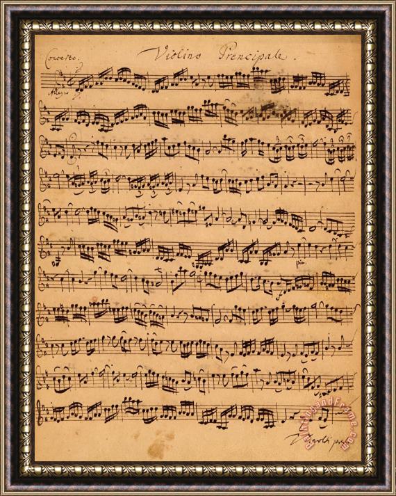 Johann Sebastian Bach The Brandenburger Concertos Framed Painting