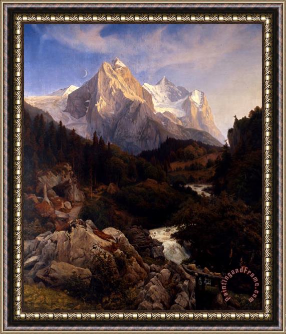 Johann Wilhelm Schirmer The Wetterhorn Framed Painting