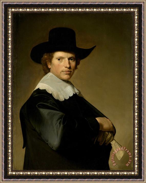 Johannes Cornelisz. Verspronck Portrait of a Man Framed Print