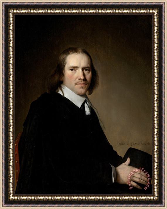 Johannes Cornelisz. Verspronck Portrait of Dirck, Johannes Or Jacobus Wallis Framed Painting