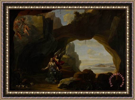 Johannes Lingelbach The Magdalen In A Cave Framed Print