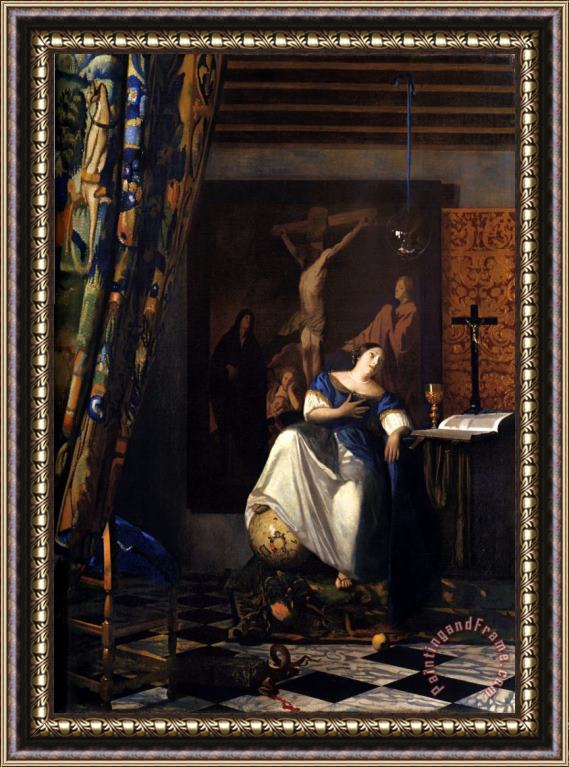 Johannes Vermeer Allegory of The Faith Framed Print