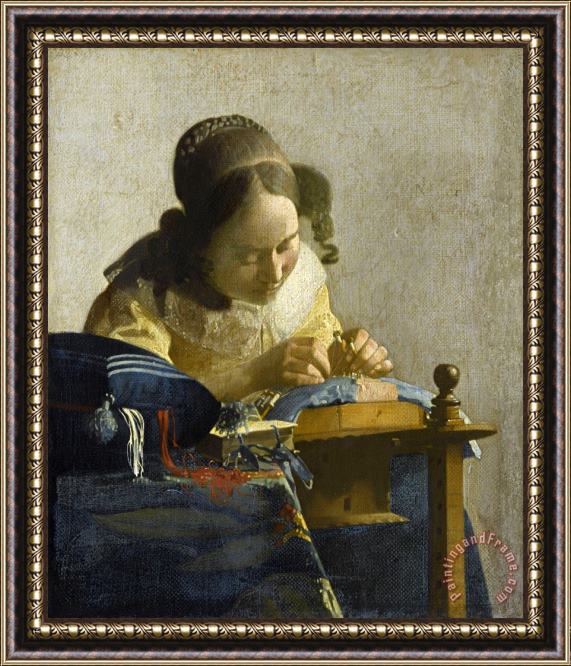 Johannes Vermeer La Dentelliere Framed Print