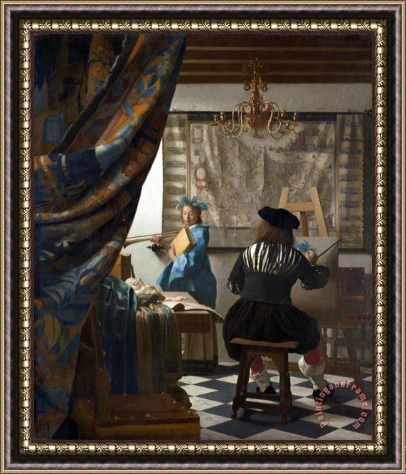Johannes Vermeer The Art of Painting Framed Painting