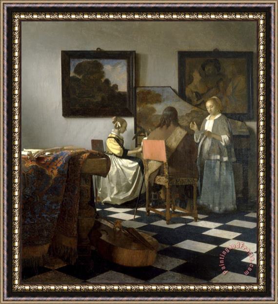 Johannes Vermeer The Concert Framed Painting