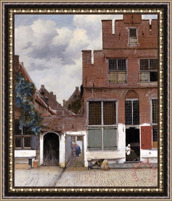Johannes Vermeer The Little Street Framed Painting