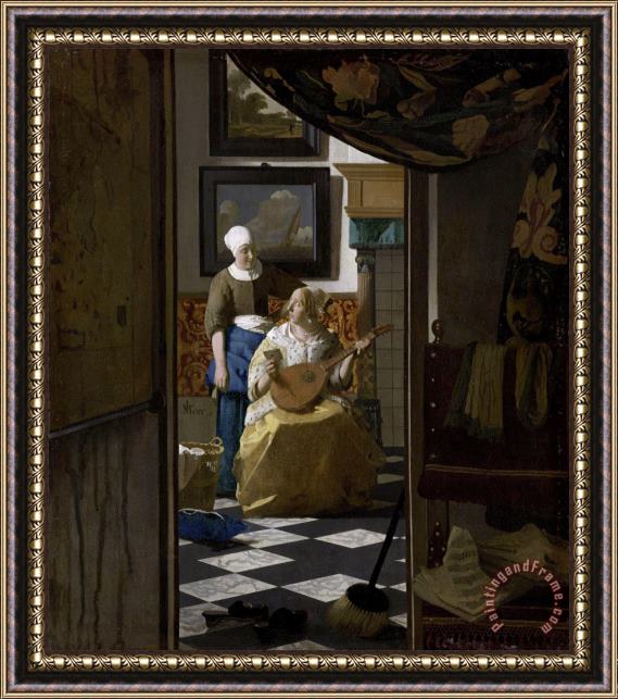 Johannes Vermeer The Love Letter Framed Print