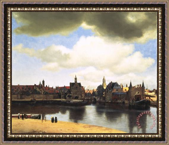 Johannes Vermeer View Of Delft Framed Painting