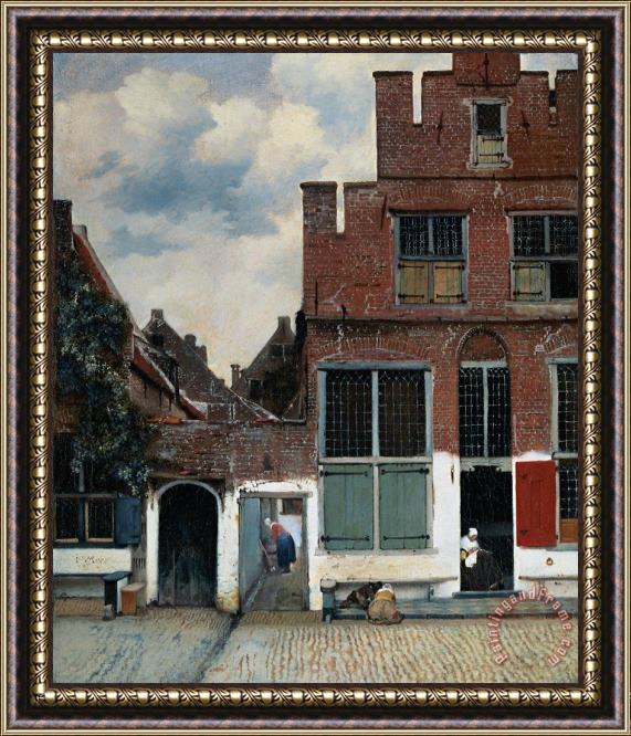 Johannes Vermeer View of Houses in Delft, Known As 'the Little Street' Framed Painting