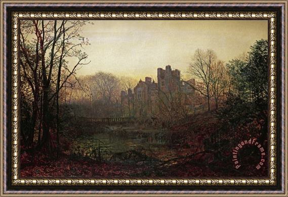 John Atkinson Grimshaw An October Afterglow Framed Painting