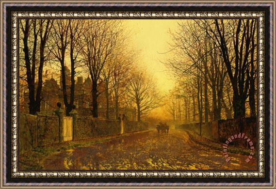 John Atkinson Grimshaw Autumn Evening Framed Print