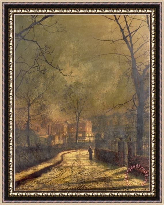 John Atkinson Grimshaw Autumn Scene Leeds 1874 Framed Painting