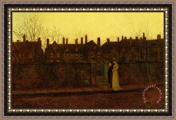 John Atkinson Grimshaw In The Golden Gloaming Framed Print